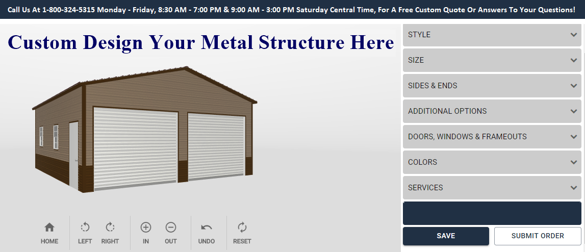 Metal Carport & Metal Building Color Simulator